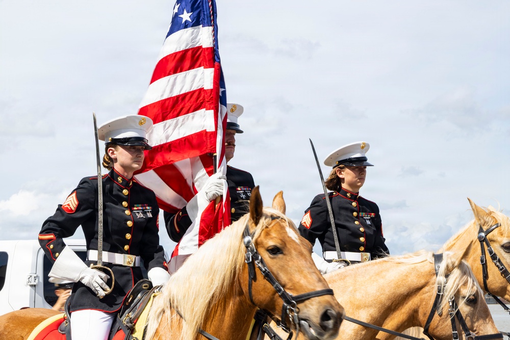 Mounted Color Guard participates in Sail 250 New Orleans