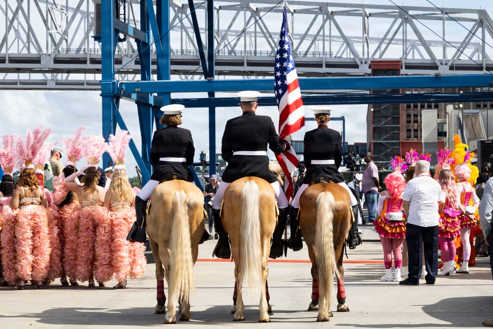 Mounted Color Guard participates in Sail 250 New Orleans