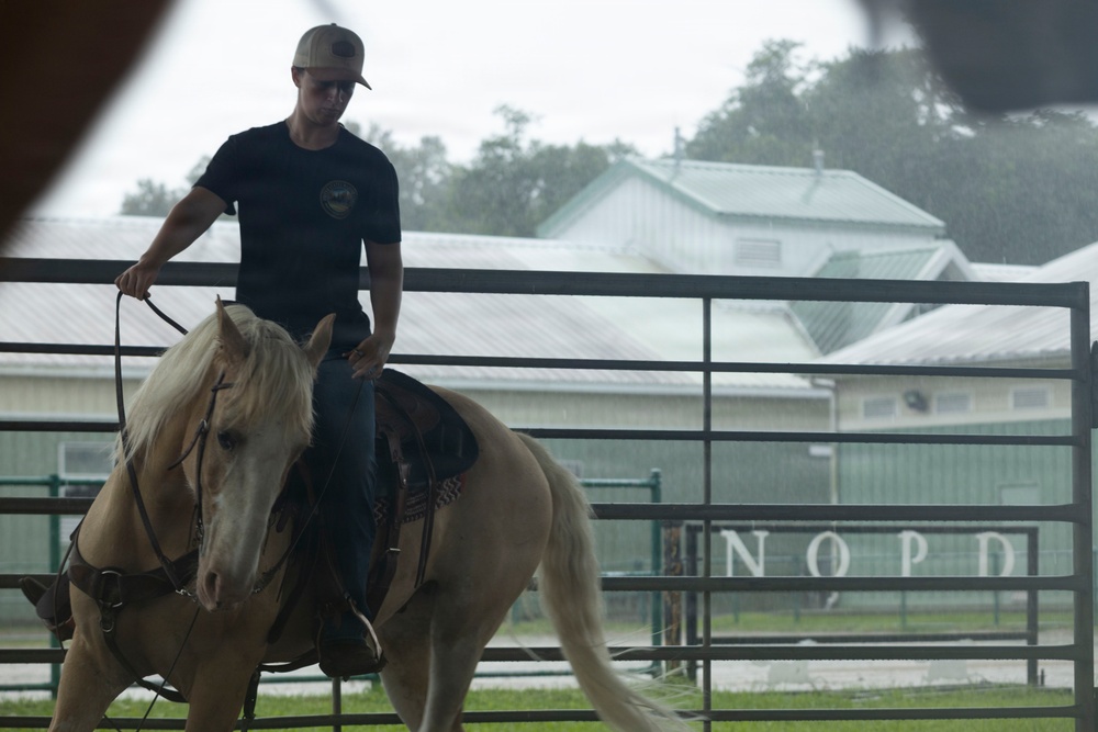 Mounted Color Guard participates in Sail 250 New Orleans