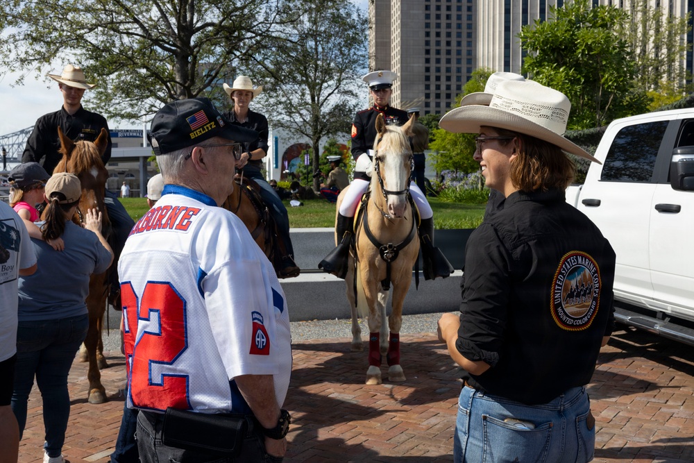 Mounted Color Guard participates in Sail 250 New Orleans