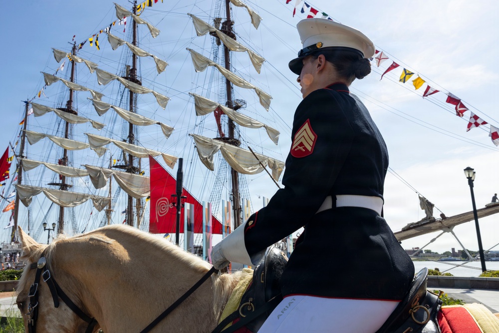 Mounted Color Guard participates in Sail 250 New Orleans