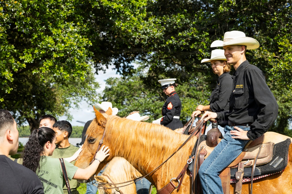 Mounted Color Guard participates in Sail 250 New Orleans