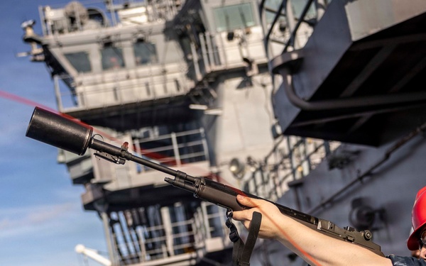 USS Iwo Jima Conducts a Replenishment-At-Sea