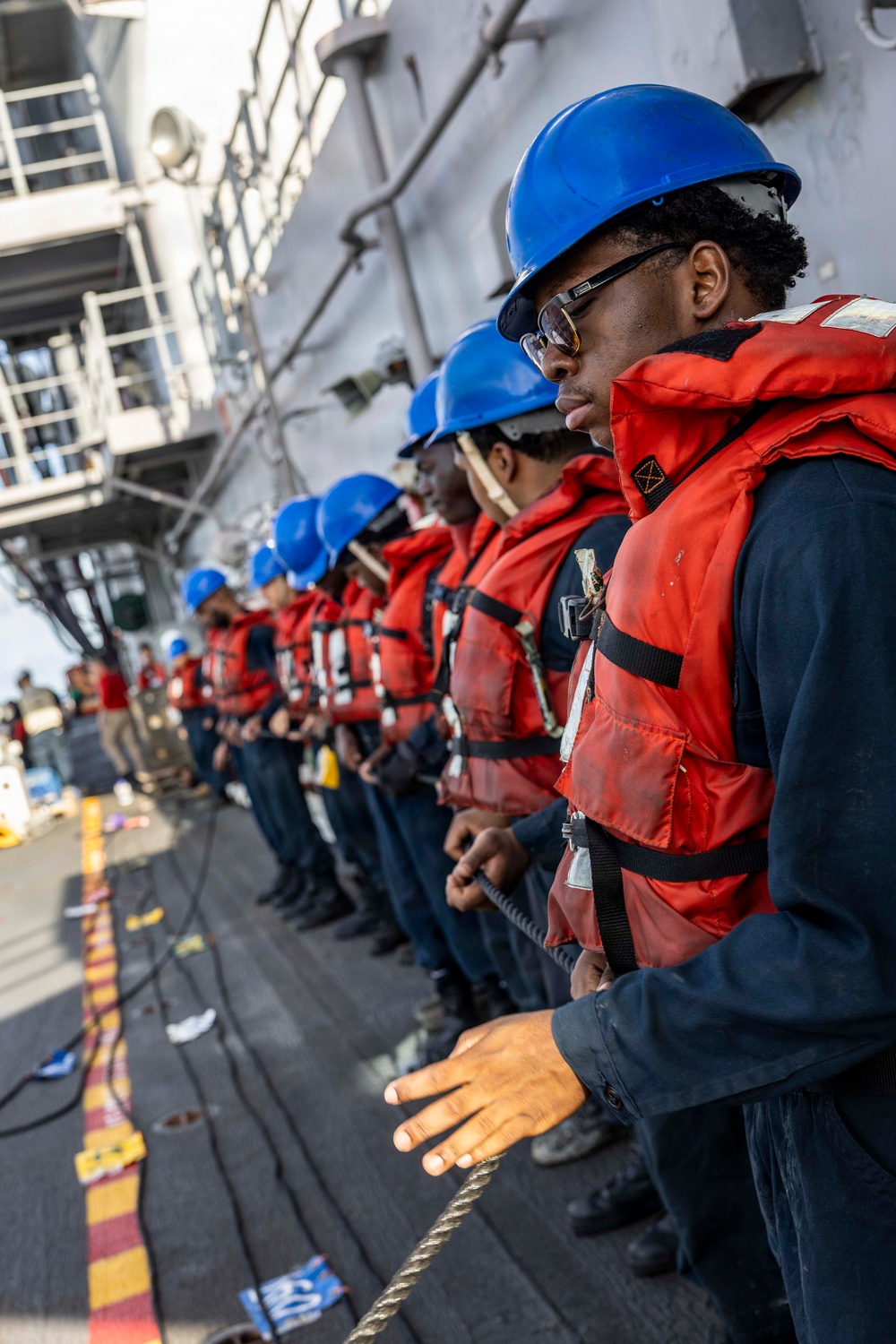 USS Iwo Jima Conducts a Replenishment-At-Sea