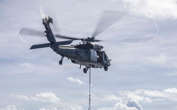 USS Iwo Jima Conducts a Replenishment-At-Sea