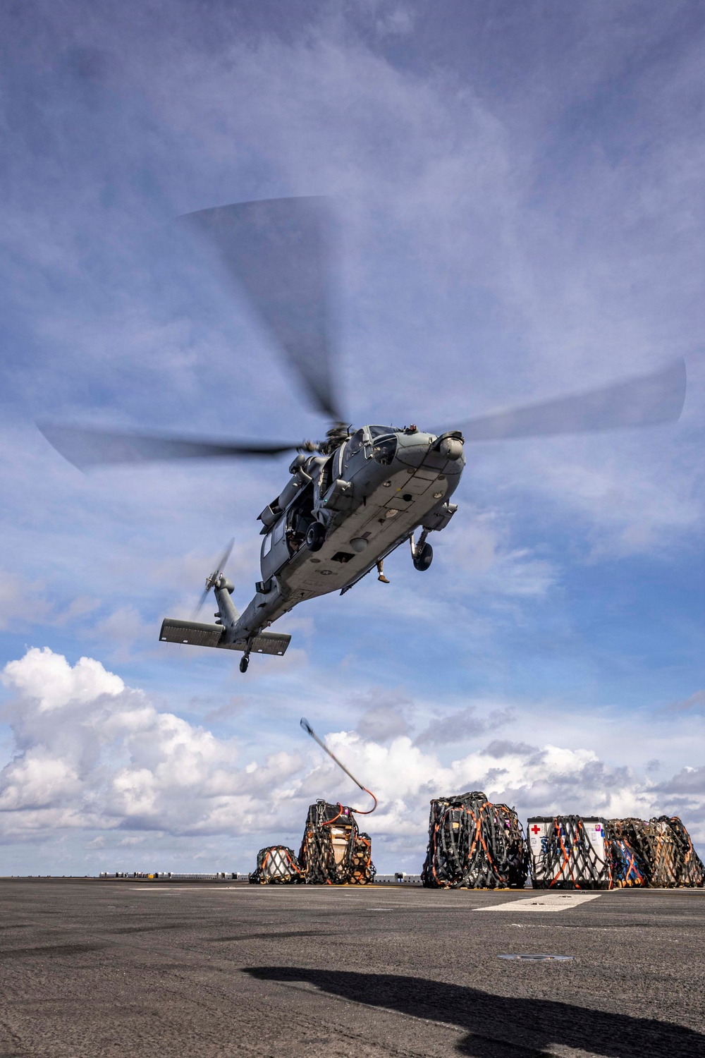USS Iwo Jima Conducts a Replenishment-At-Sea