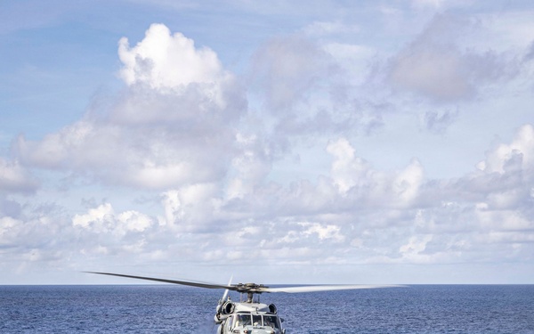 USS Iwo Jima Conducts a Replenishment-At-Sea