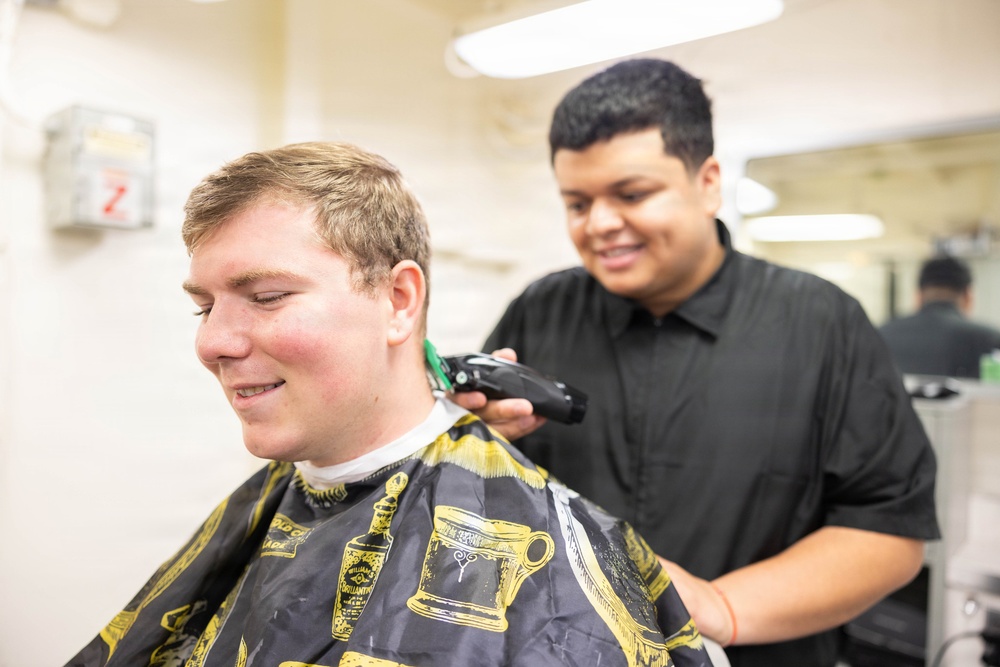 John F. Kennedy Sailor Cuts Hair