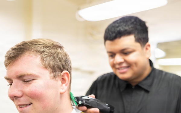 John F. Kennedy Sailor Cuts Hair