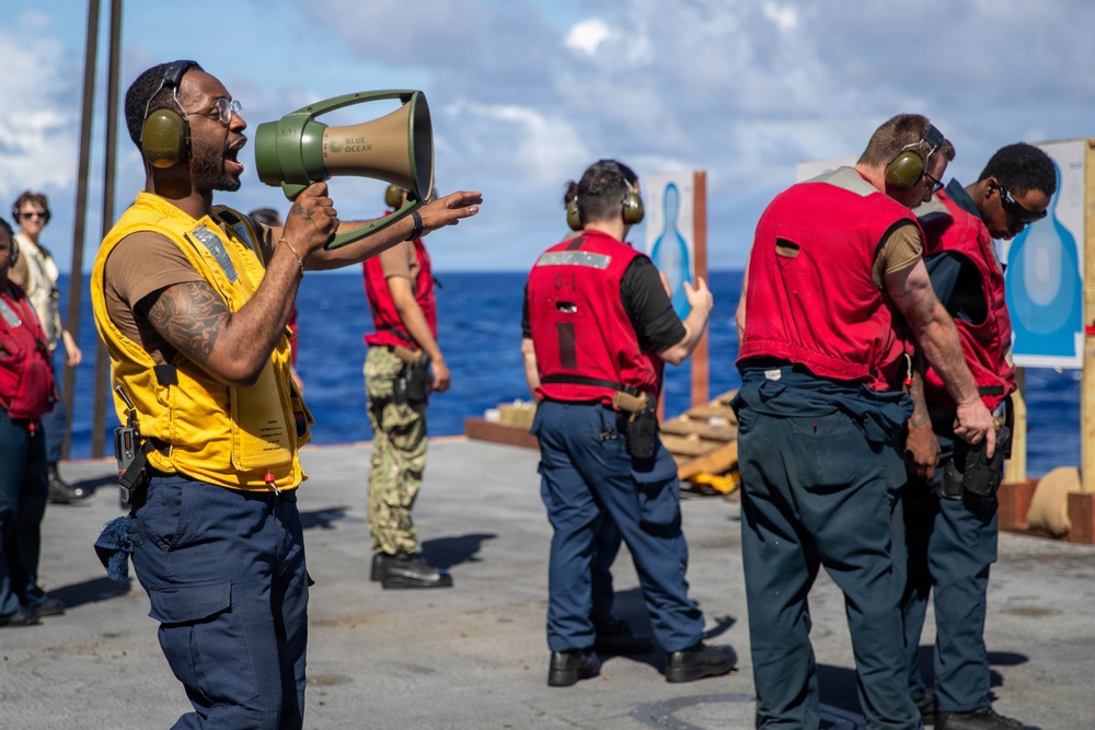 George Washington Sailors Conduct Live Fire Exercise