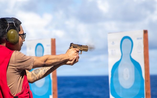 George Washington Sailors Conduct Live Fire Exercise