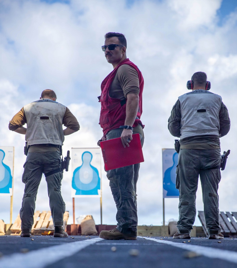 George Washington Sailors Conduct Live Fire Exercise