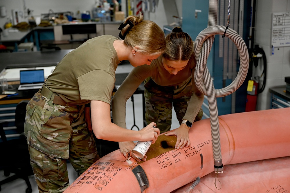 Testing the Lifesavers: Nebraska Air National Guard Airmen Ensure Flotation Gear Safety