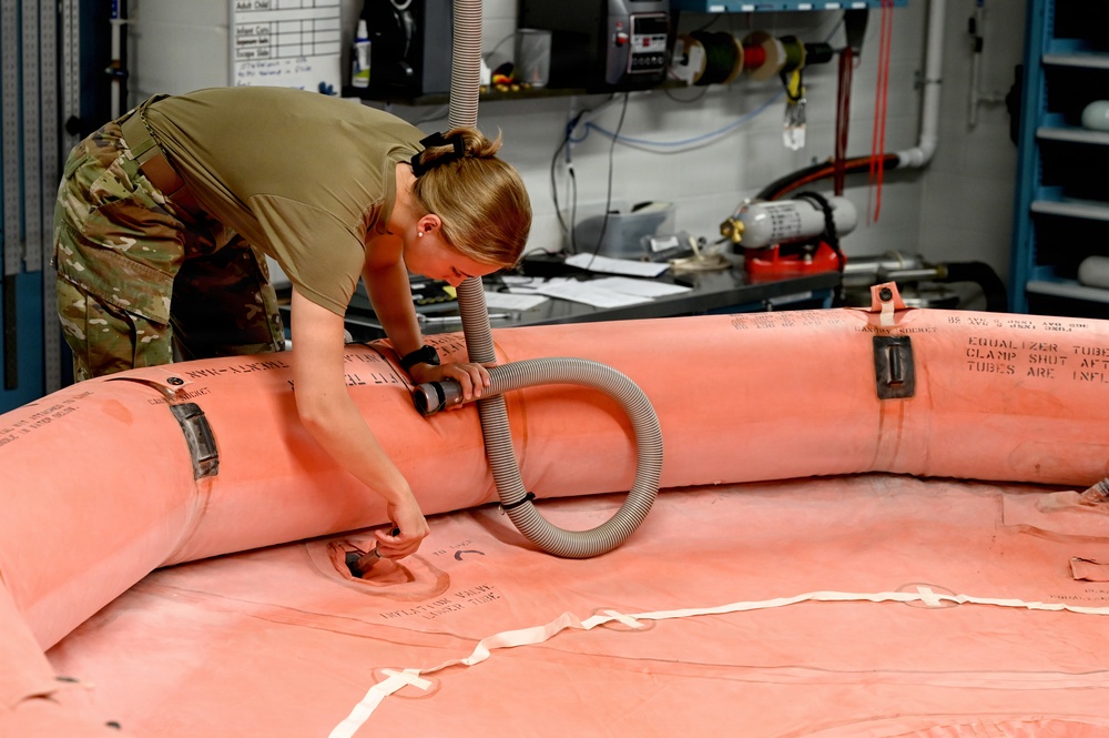 Testing the Lifesavers: Nebraska Air National Guard Airmen Ensure Flotation Gear Safety
