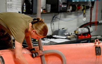 Testing the Lifesavers: Nebraska Air National Guard Airmen Ensure Flotation Gear Safety
