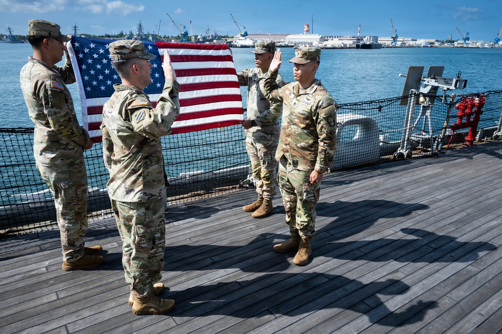 94th AAMDC NCO Reenlists for Four more years