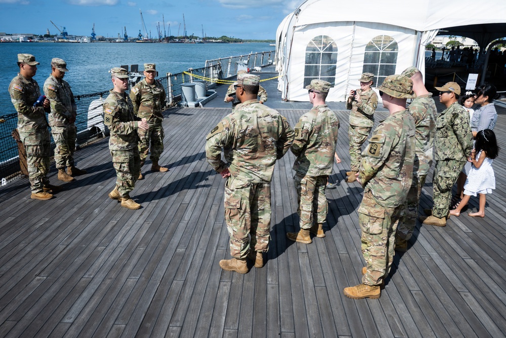 94th AAMDC NCO Reenlists for Four more years