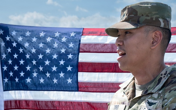 94th AAMDC NCO Reenlists for Four more years