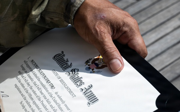 94th AAMDC NCO Reenlists for Four more years