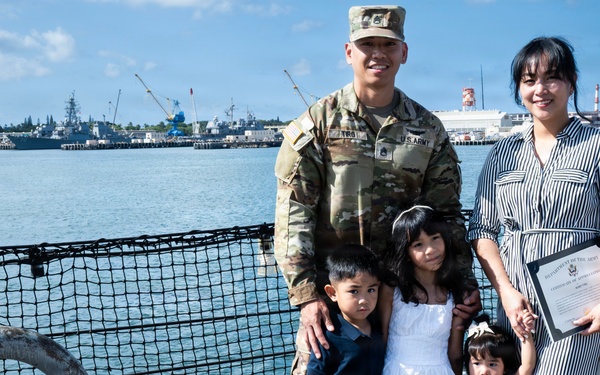 94th AAMDC NCO Reenlists for Four more years