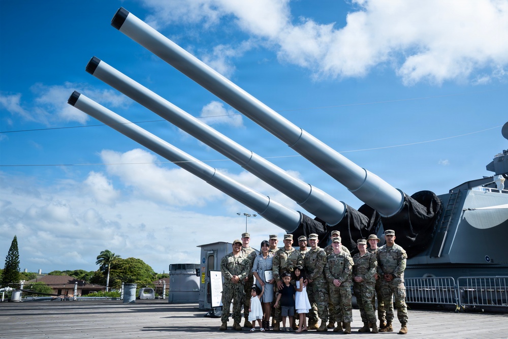 94th AAMDC NCO Reenlists for Four more years