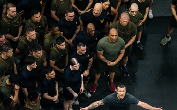 Secretary of War visits Marines, Sailors Aboard USS Boxer to Conduct Physical Training
