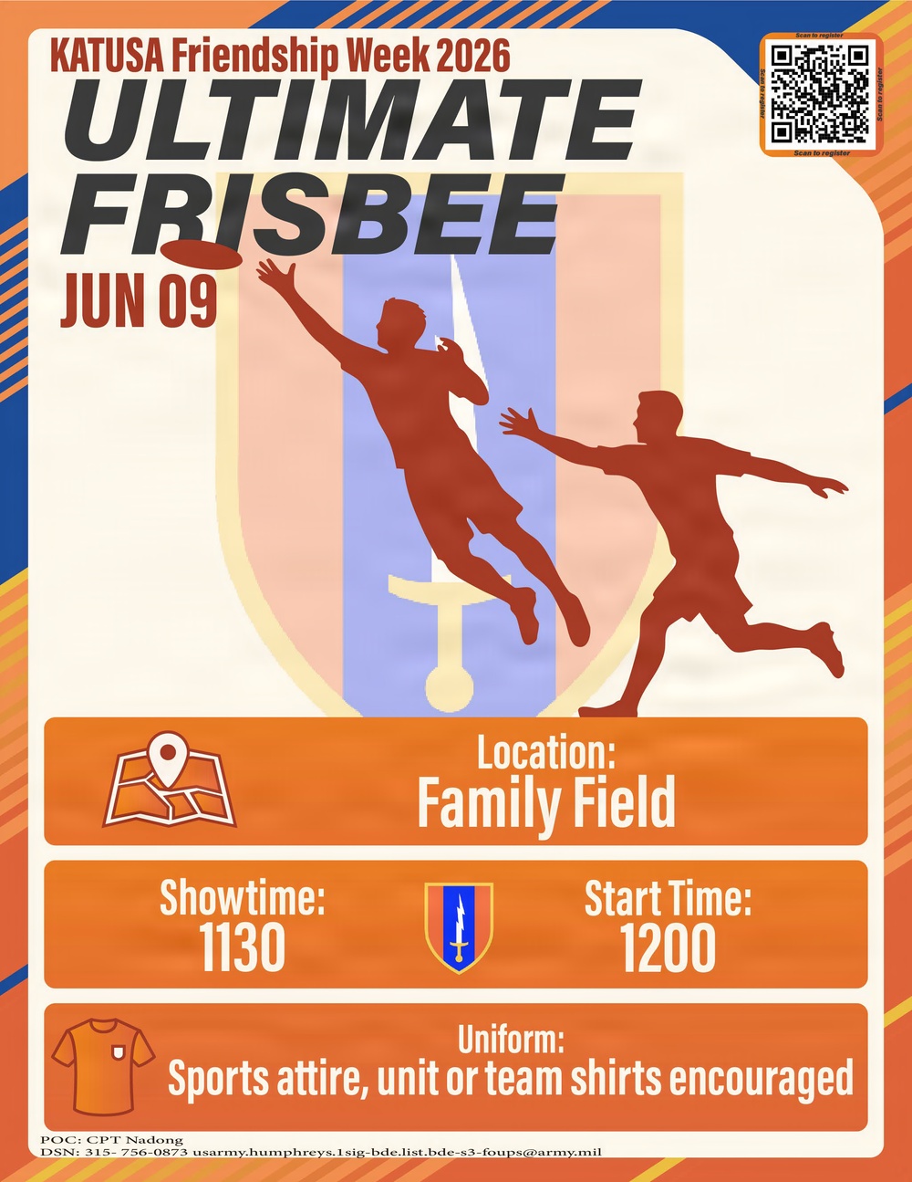 1st Signal Ultimate Frisbee for KATUSA Friendship Week 2026 at Camp Humphreys