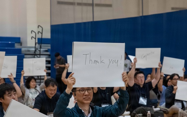 KSC Battalion hosted its first English Golden Bell Survival event at Zoeckler Gym on Camp Humphreys on May 15 to promote English communication skills and strengthen the ROK-U.S. Alliance.