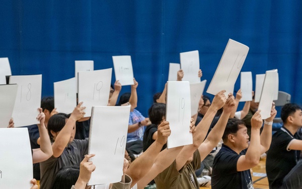 KSC Battalion hosted its first English Golden Bell Survival event at Zoeckler Gym on Camp Humphreys on May 15 to promote English communication skills and strengthen the ROK-U.S. Alliance.