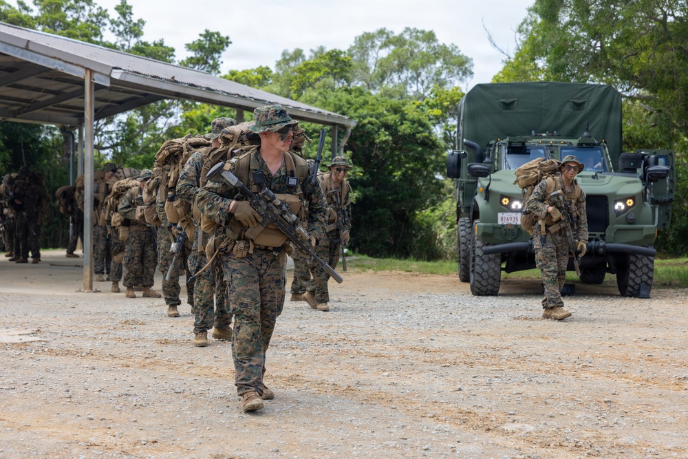 U.S. Marines from V3/7 Conduct Patrolling Exercise
