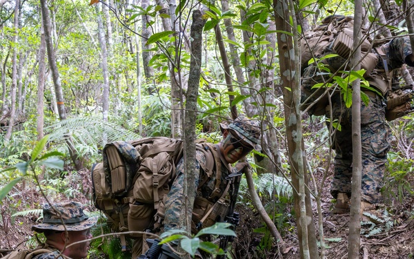U.S. Marines from V3/7 Conduct Patrolling Exercise