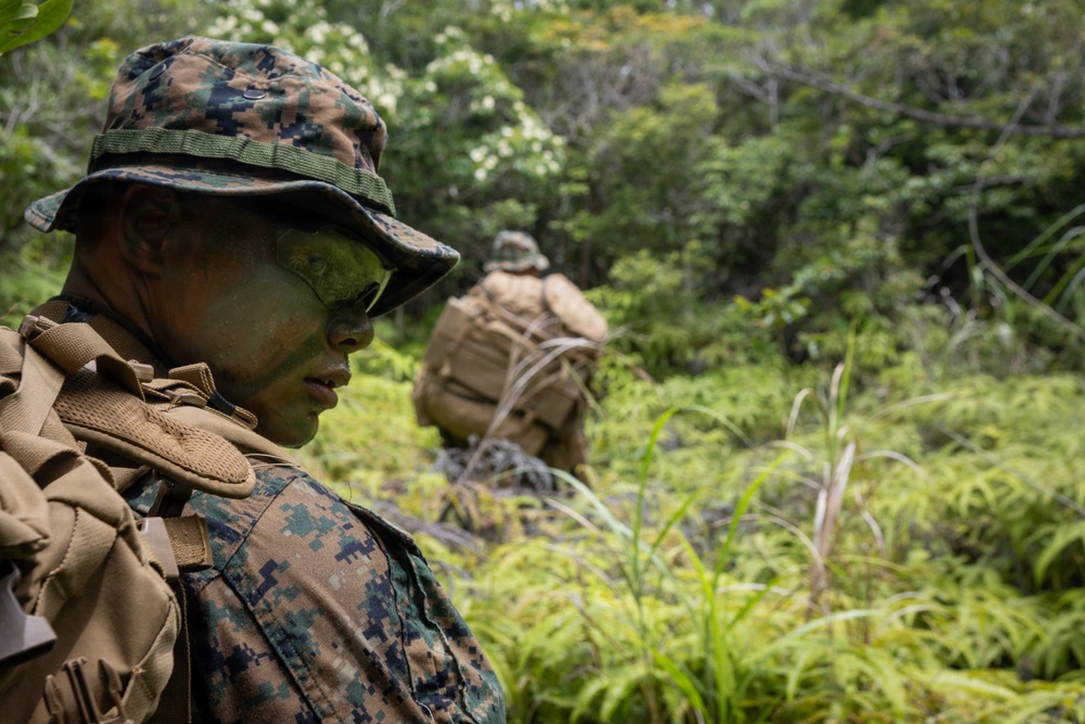 U.S. Marines from V3/7 Conduct Patrolling Exercise