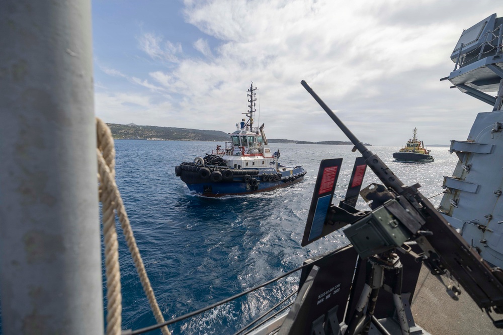 USS Bulkeley (DGD 84) pulls into Souda Bay, Greece, May 15, 2026