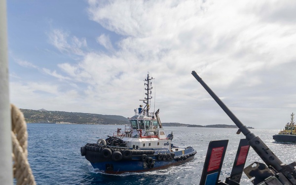 USS Bulkeley (DGD 84) pulls into Souda Bay, Greece, May 15, 2026