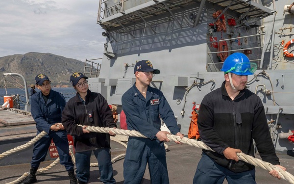 USS Bulkeley (DGD 84) pulls into Souda Bay, Greece, May 15, 2026