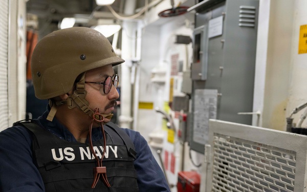 USS Bulkeley (DGD 84) enters an anti-terrorism training team environment, May 19, 2026