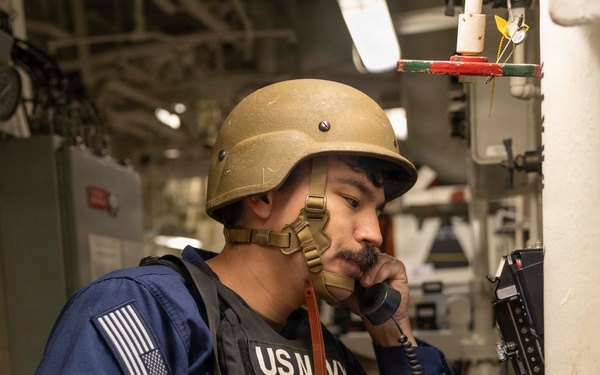 USS Bulkeley (DGD 84) enters an anti-terrorism training team environment, May 19, 2026