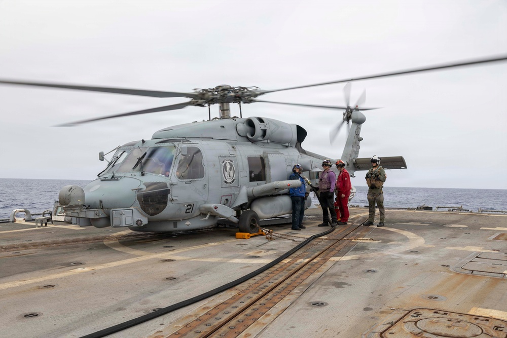 Sailors perform flight quarters onboard USS Bulkeley (DGD 84), May 18, 2026