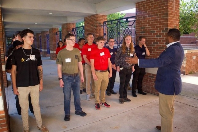 Congressman Don Davis Swears in Future Soldiers at Greenville Recruiting Company Event