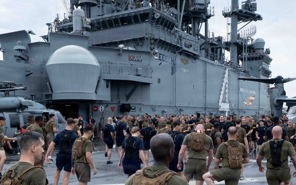 Secretary of War visits USS Boxer