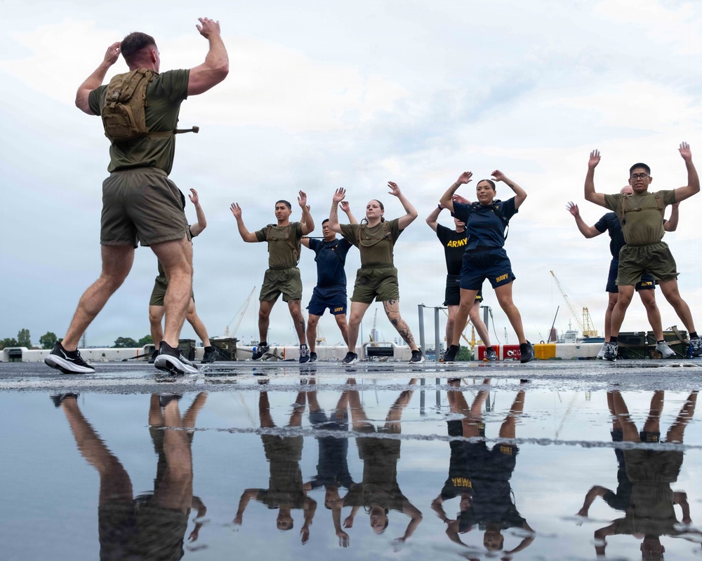 Secretary of War visits USS Boxer