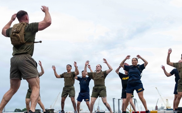 Secretary of War visits USS Boxer