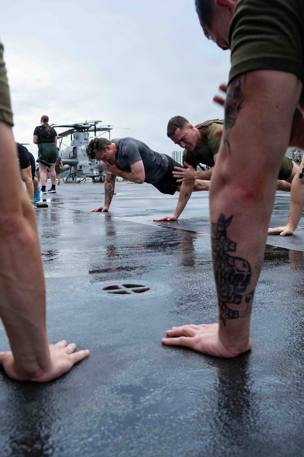 Secretary of War visits USS Boxer