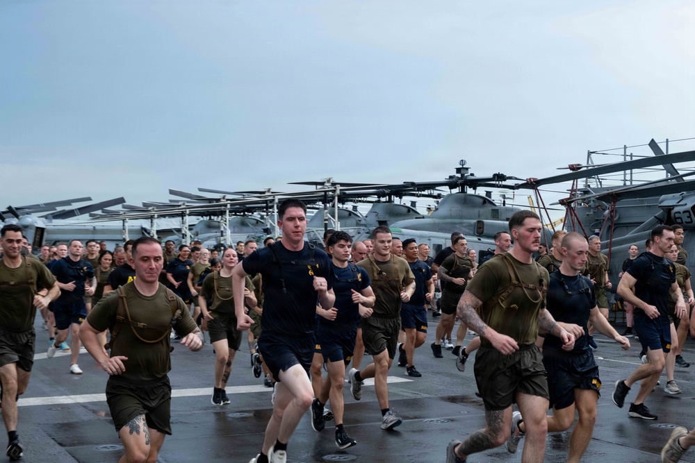 Secretary of War visits USS Boxer