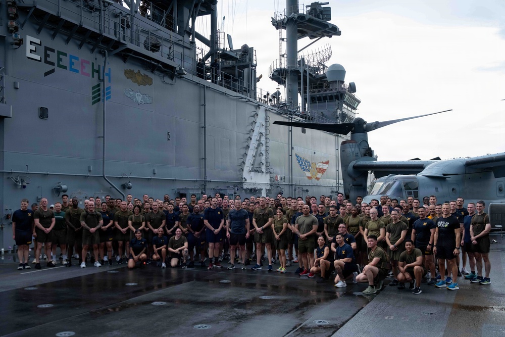 Secretary of War visits USS Boxer