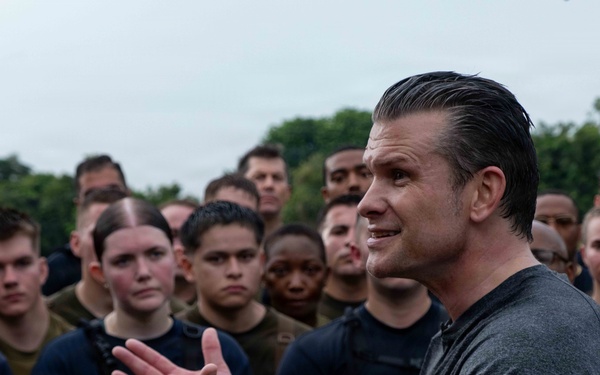Secretary of War visits USS Boxer