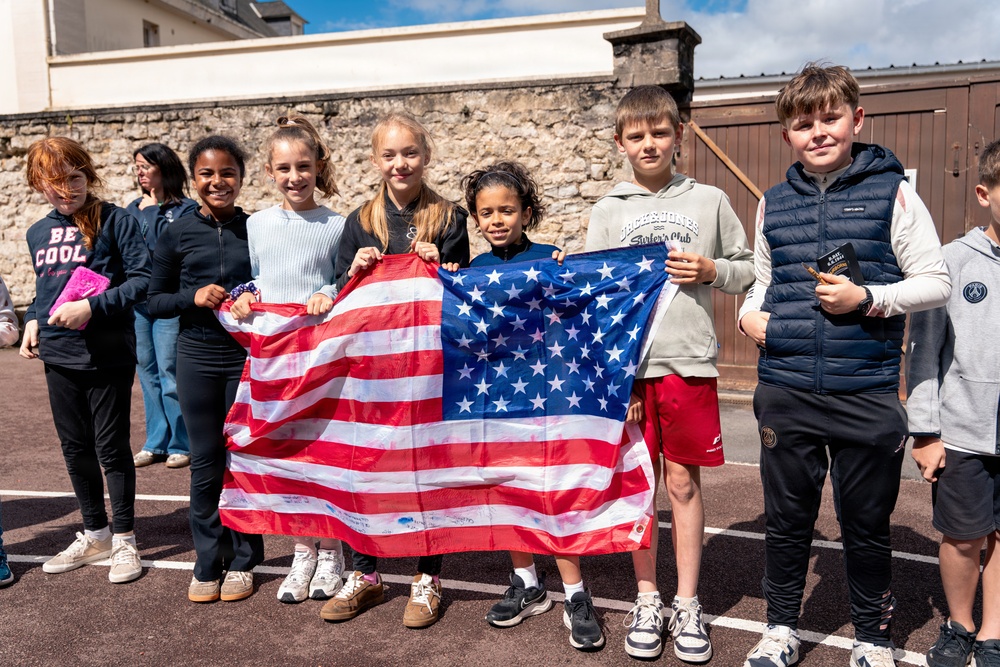 Screaming Eagles connect with Carentan students in Normandy