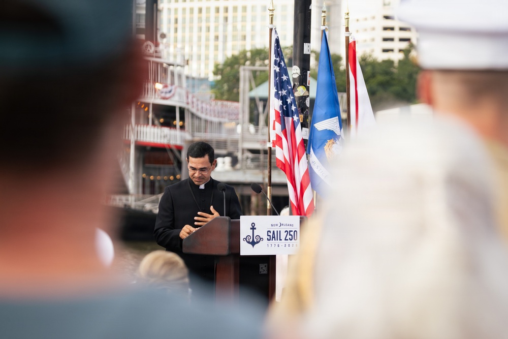 Sail 250 New Orleans Blessing of the Fleet Ceremony