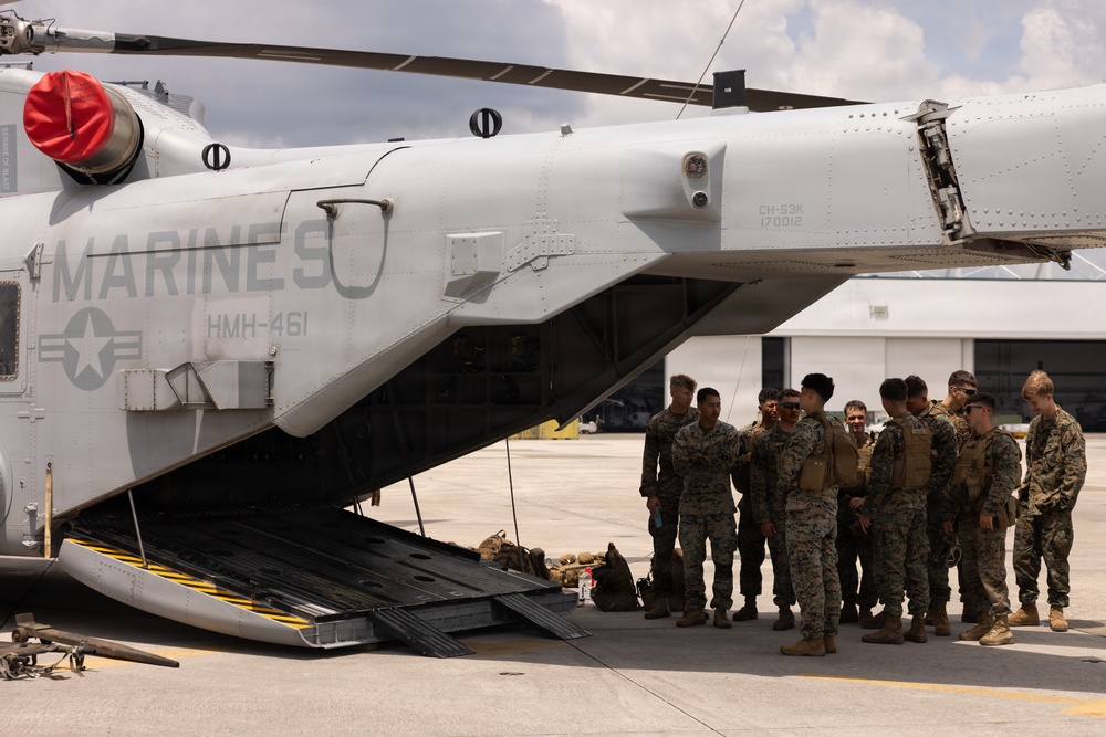 HMH-461 conducts vehicle embarkation training with the CH-53K