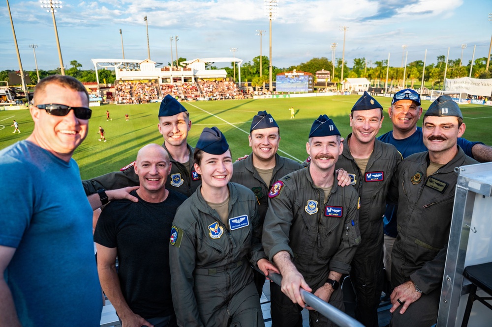 Soccer &amp; C-17s: an anthem flyover